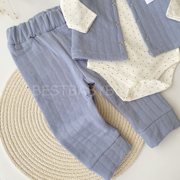 Sevimli Yelekli %100 Pamuk 3’Lü Takım