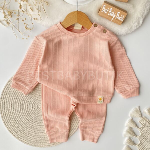 Kendinden Desenli Oversize 2’Li Takım