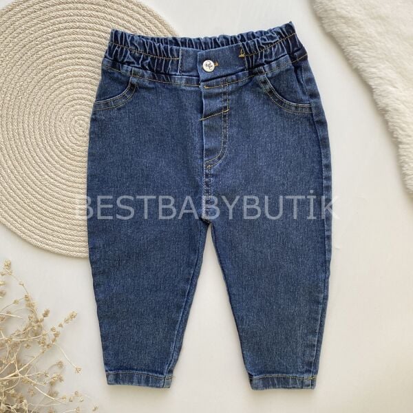 MY MUM ÇİZGİ DETAYLI POLO YAKA KOT PANTOLONLU 2’Lİ TAKIM