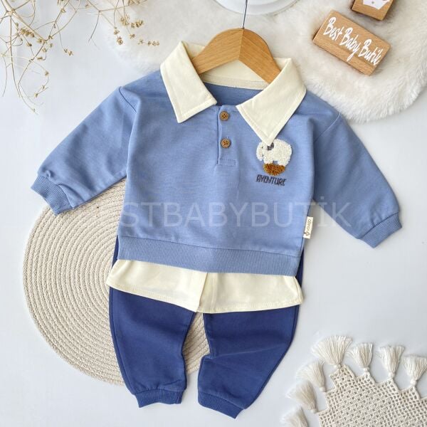 Fil Nakışlı Polo Yaka 2’Li Takım