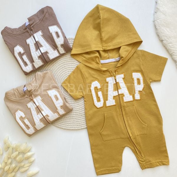GAP YAZI DETAYLI KAPŞONLU FERMUARLI TULUM (SARI)