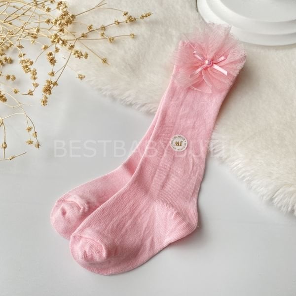 Dizaltı Pembe Uzun Çorap 3 Yaş