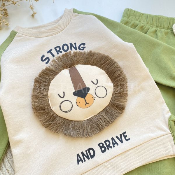 STRONG 3D ASLAN DETAYLI MEVSİMLİK 2’Lİ TAKIM