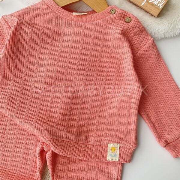 Kendinden Desenli Oversize 2’Li Takım