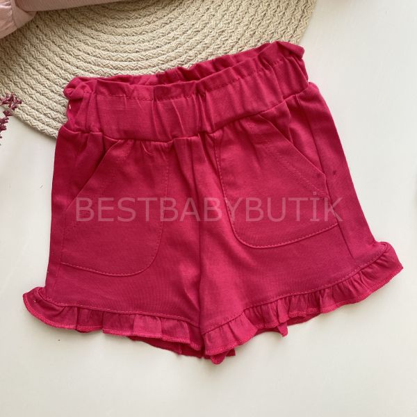 PIRILTILI KELEBEK FIRFIRLI CROP MODEL ŞORTLU 2’Lİ TAKIM