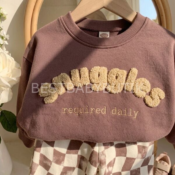 Snuggles Panç Nakışlı Damalı Oversize Takım 24 AY