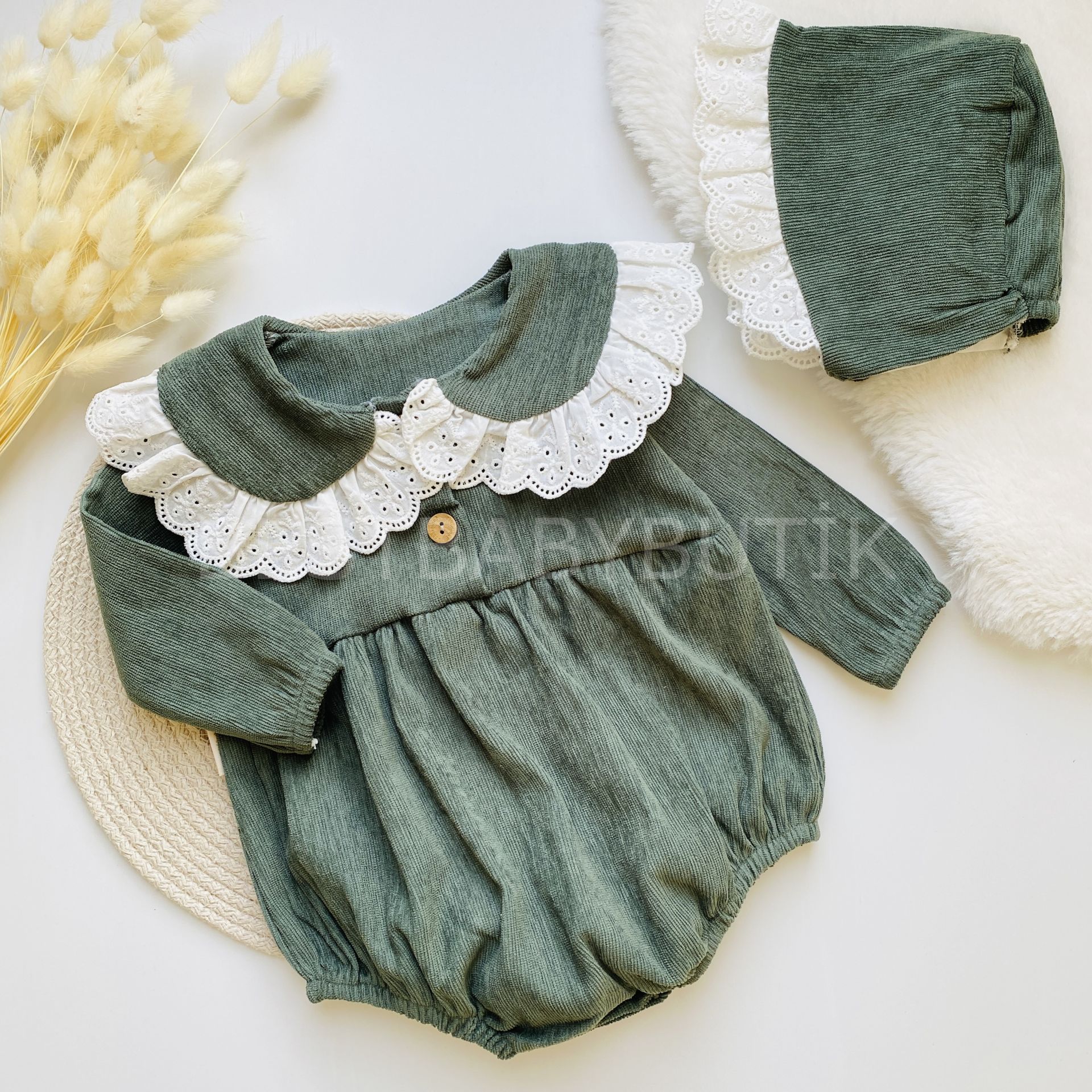 BELLA UZUN KOLLU ROMPER VE BERESİ