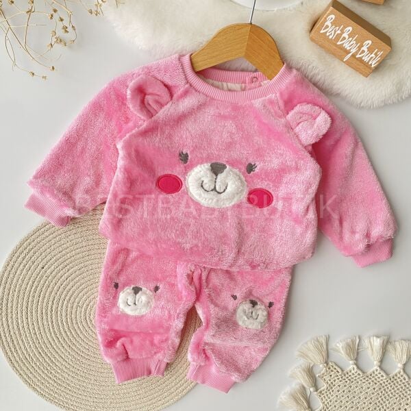 Sevimli Ayıcık Peluş Pamuk Astarlı Takım
