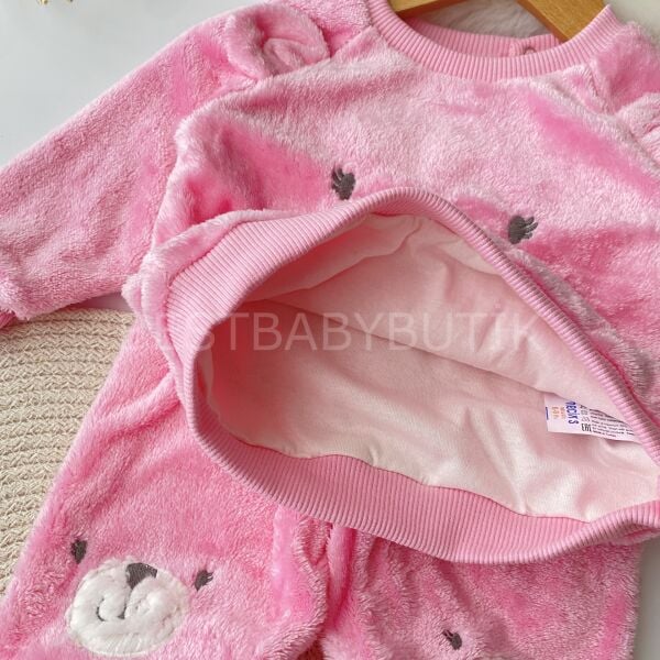 Sevimli Ayıcık Peluş Pamuk Astarlı Takım