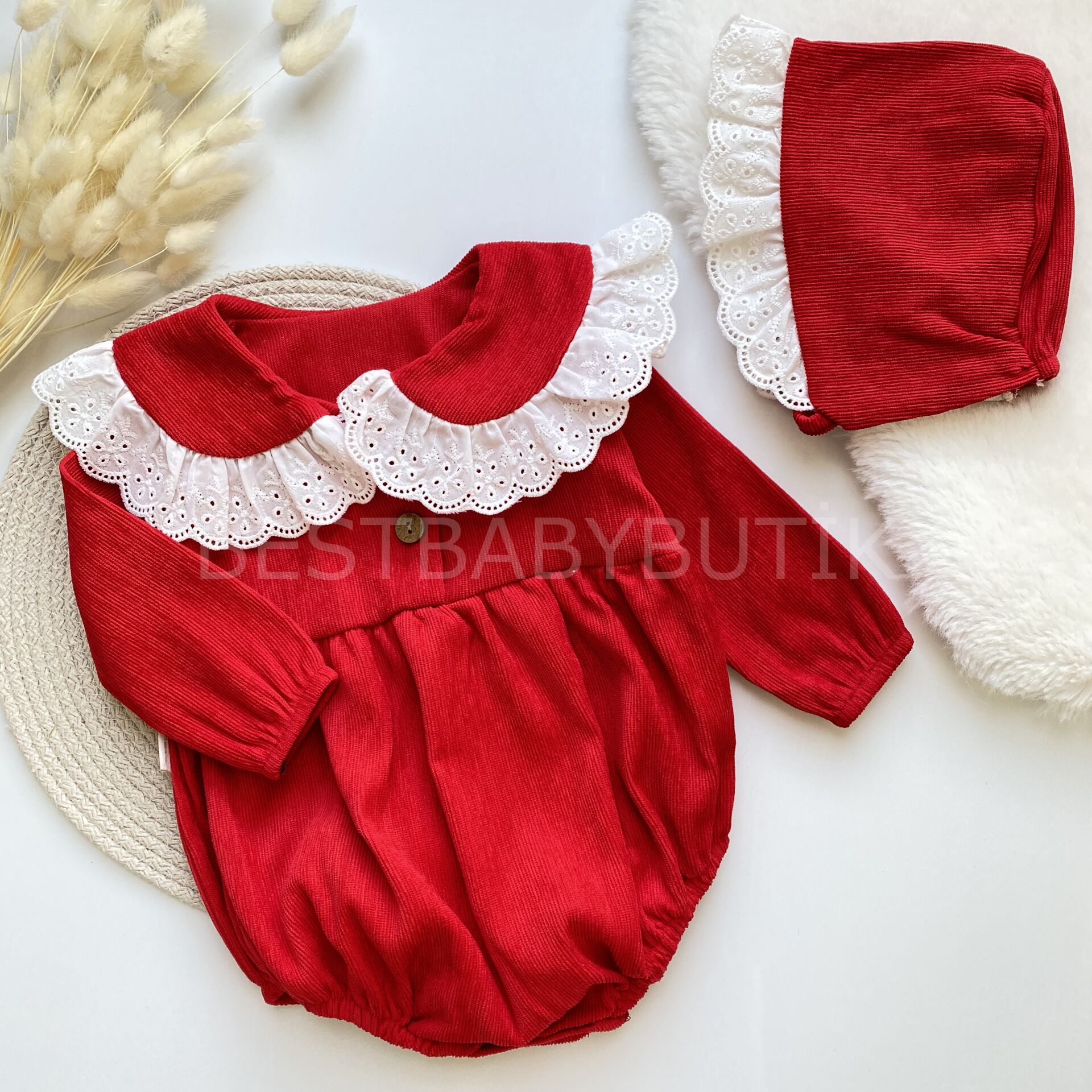 BELLA UZUN KOLLU ROMPER VE BERESİ