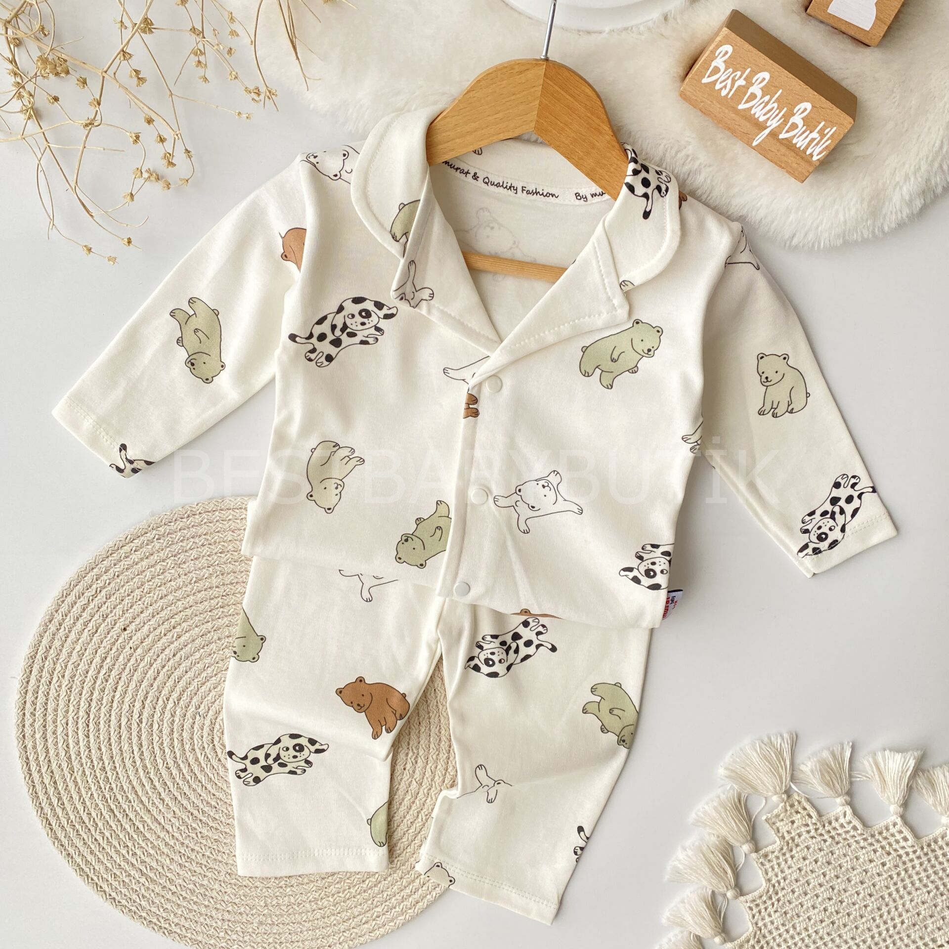 Sevimli Köpekcik %100 PAMUK Pijama Takımı