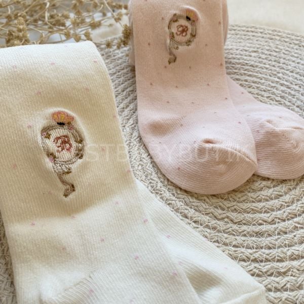 PREMİUM ÇİÇEK NAKIŞLI KÜLOTLU ÇORAP -ADET
