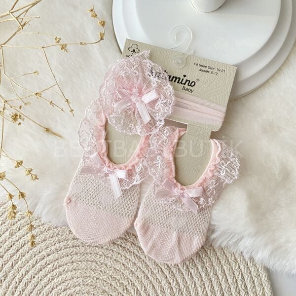 TÜTÜLÜ BANDANALI BABET ÇORAP 6–12-24 AY