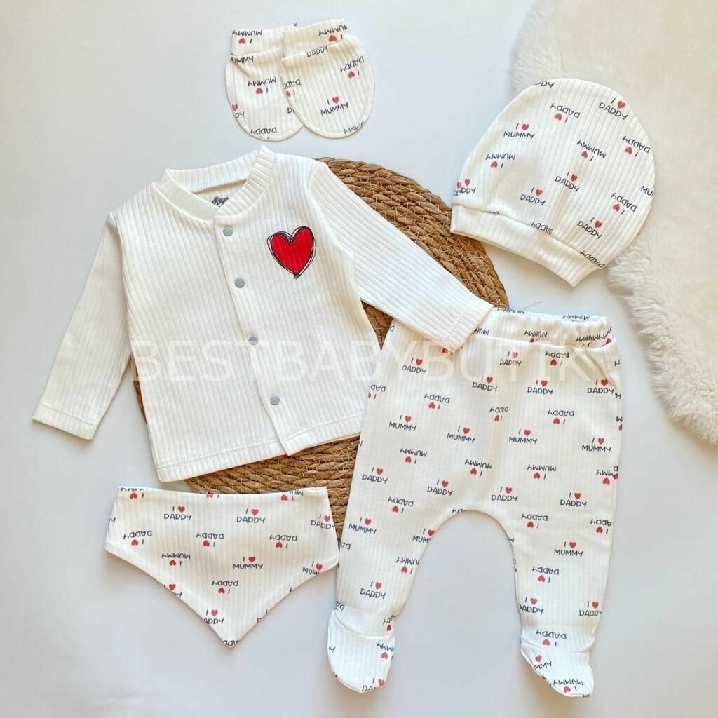 MUMMY&DADDY FİTİLLİ 5 PARÇA HASTANE ÇIKIŞI SETİ