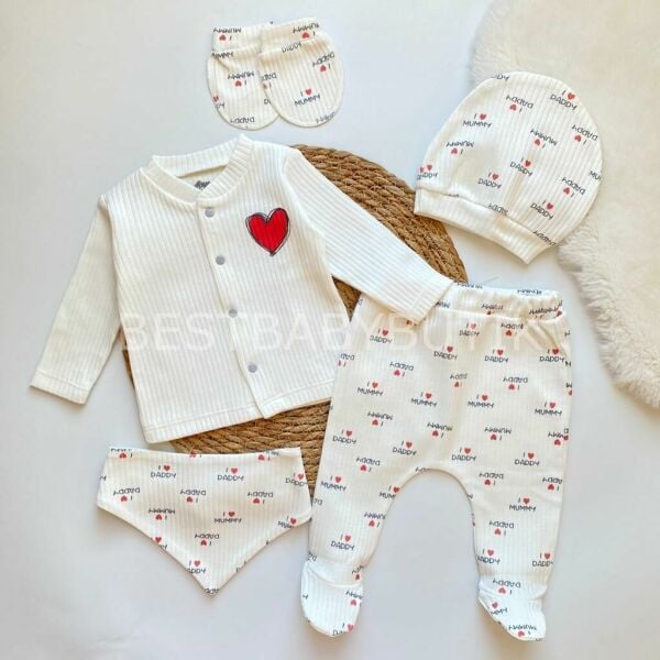 MUMMY&DADDY FİTİLLİ 5 PARÇA HASTANE ÇIKIŞI SETİ