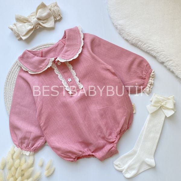 MİLENA DANTEL DETAYLI ÇORAPLI 3’LÜ ROMPER SET