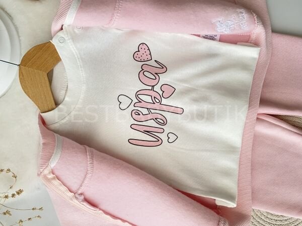 USPA Yazı Detaylı Fırfırlı Hırkalı 3’Lü Takım