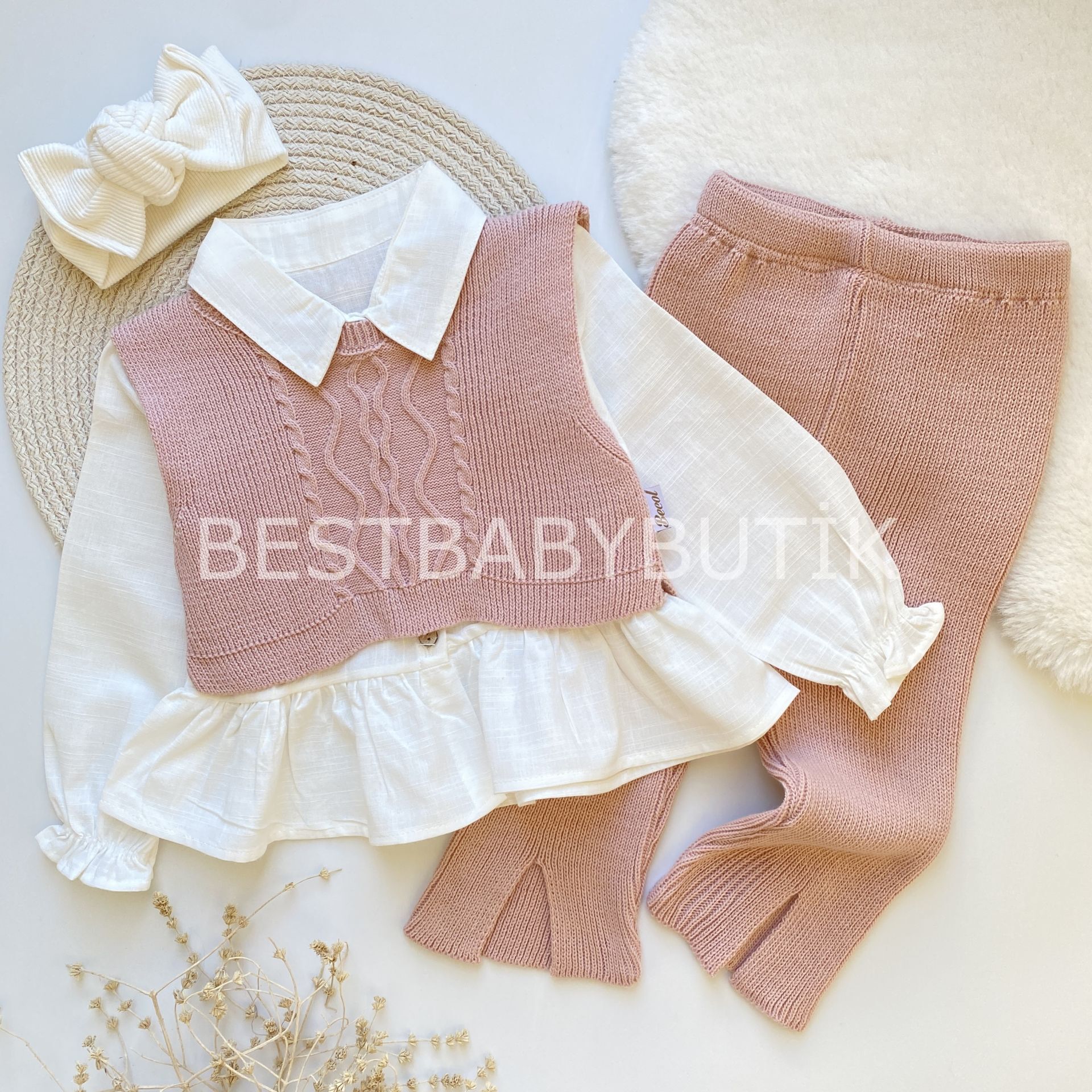 MİLA TRİKO CROP SÜVETERLİ 3’LÜ TAKIM 1 YAŞ