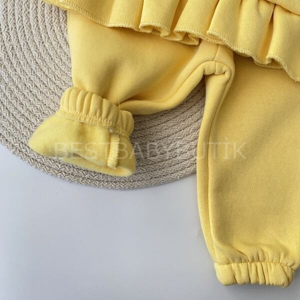 Sevimli Ayıcık Benekli Bebek Yaka Şardonlu 2’Li Takım