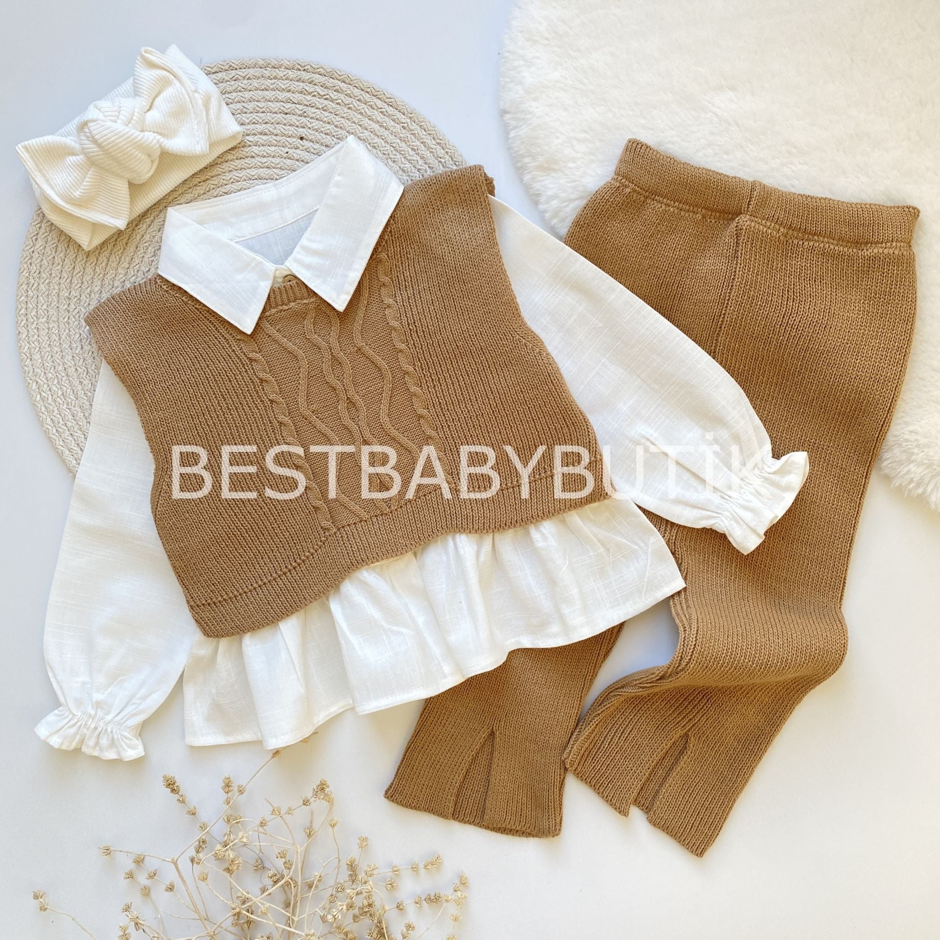 MİLA TRİKO CROP SÜVETERLİ 3’LÜ TAKIM 1 YAŞ