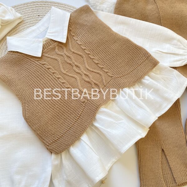 MİLA TRİKO CROP SÜVETERLİ 3’LÜ TAKIM 1 YAŞ