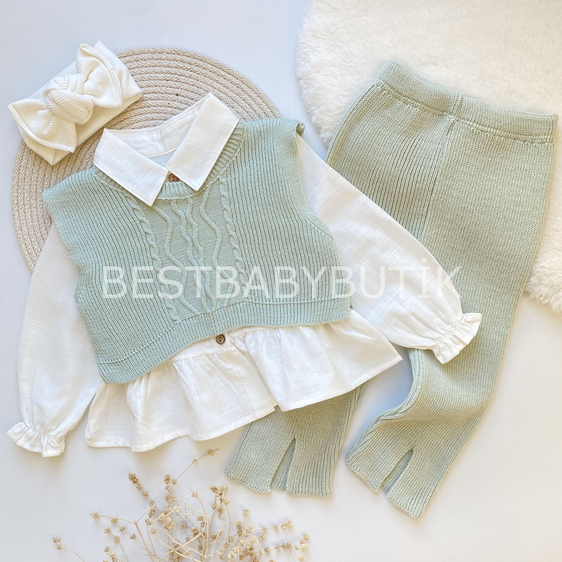MİLA TRİKO CROP SÜVETERLİ 3’LÜ TAKIM 1 YAŞ