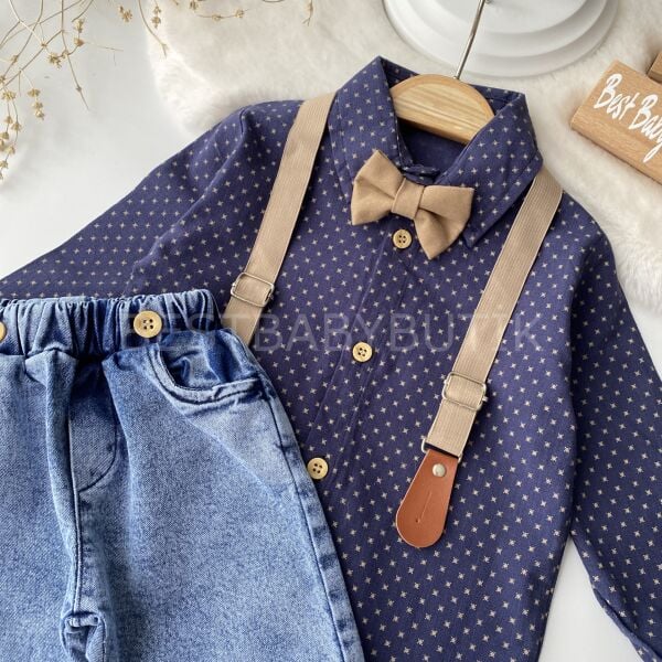 Carles Papyonlu Zıbın Gömlekli Askılı Takım 18-24 AY