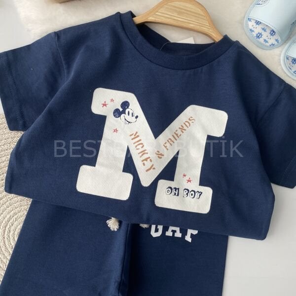 Premium Mickey Mause Sırt Baskılı Eşofman Takımı 6-9 AY