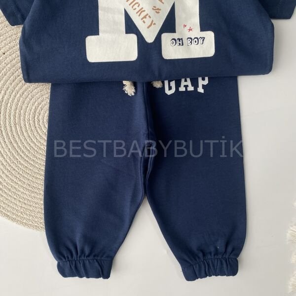Premium Mickey Mause Sırt Baskılı Eşofman Takımı 6-9 AY
