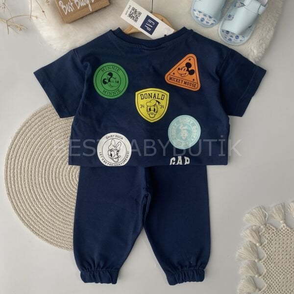 Premium Mickey Mause Sırt Baskılı Eşofman Takımı 6-9 AY