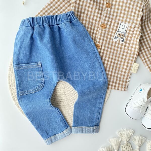 Kedicik Cepli Kot Pantolonlu Takım 18-24 AY