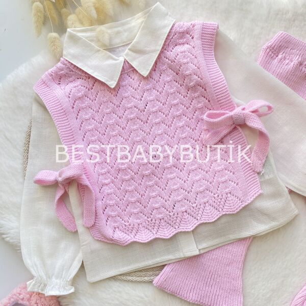 AMELİA SÜVETERLİ 3’LÜ TRİKO TAKIM 12 AY 80 CM