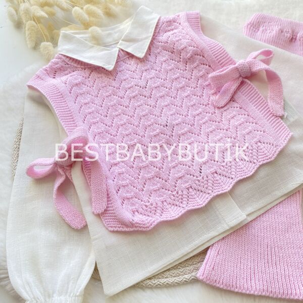 AMELİA SÜVETERLİ 3’LÜ TRİKO TAKIM 12 AY 80 CM