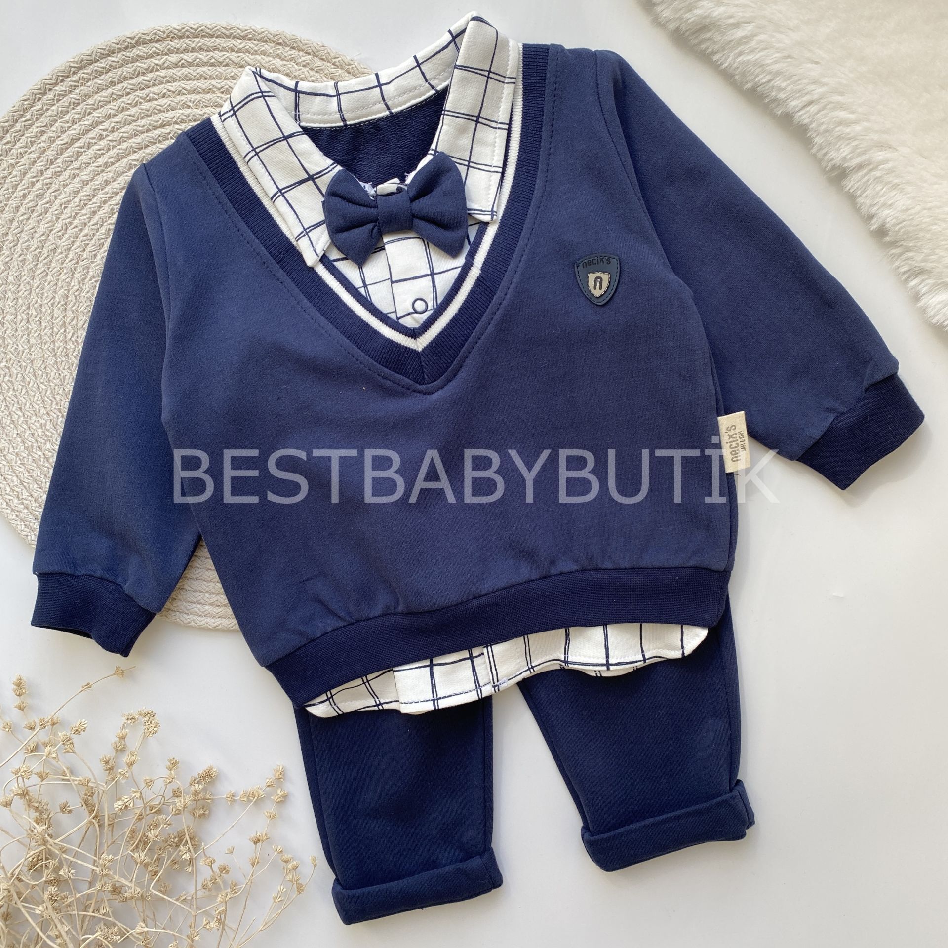 REVA PAPYON GÖMLEK YAKA DETAYLI 2’Lİ TAKIM