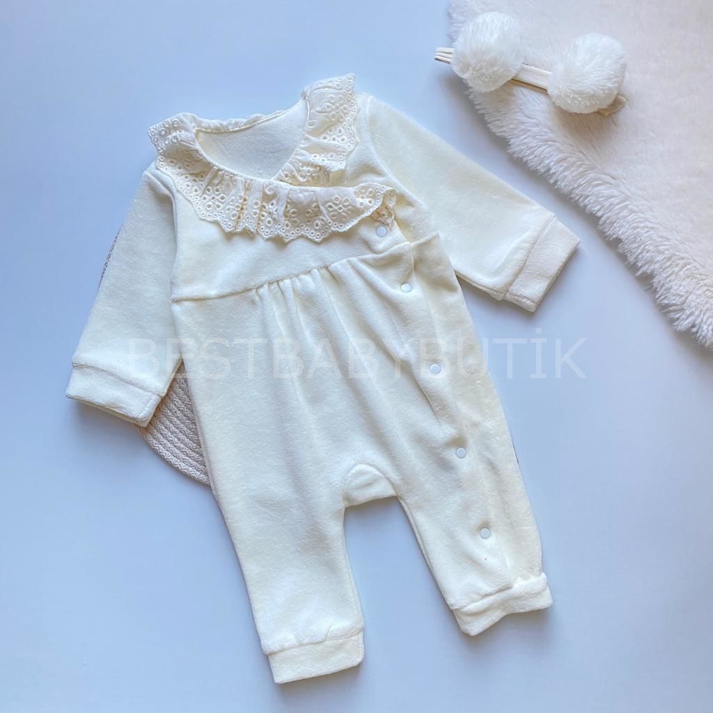 LEİLA KADİFE FİSTO DETAYLI TULUM