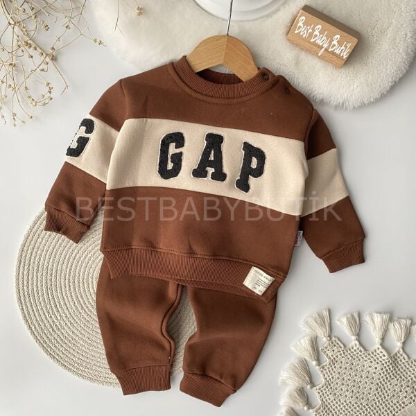 GAP Yazı Detaylı Şardonlu Eşofman Takımı