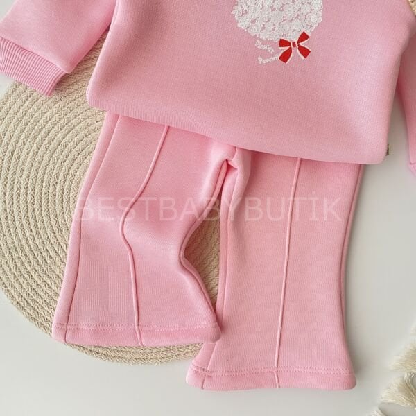 Tavşan Baskılı İspanyol Paça Şardonlu 2’li Takım