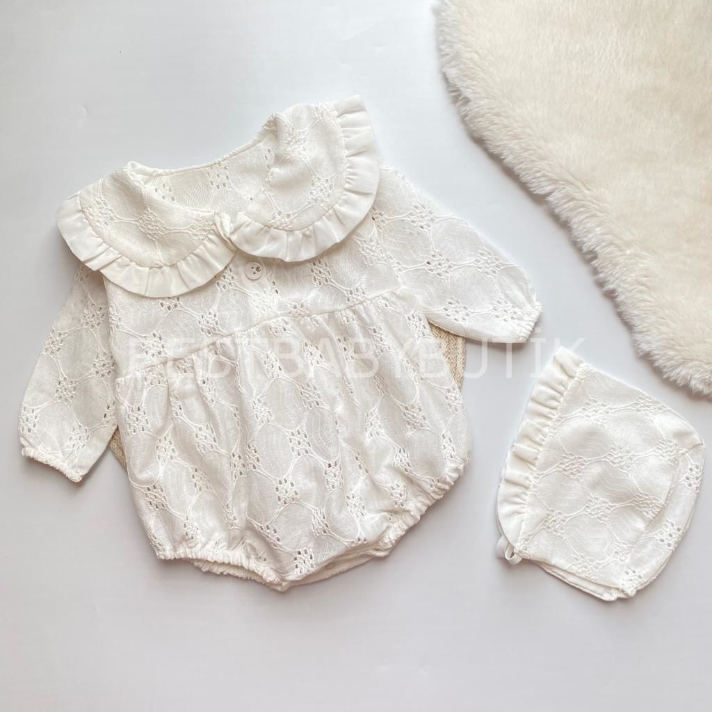 JASMİN FİSTO BEBE YAKA BERELİ ROMPER