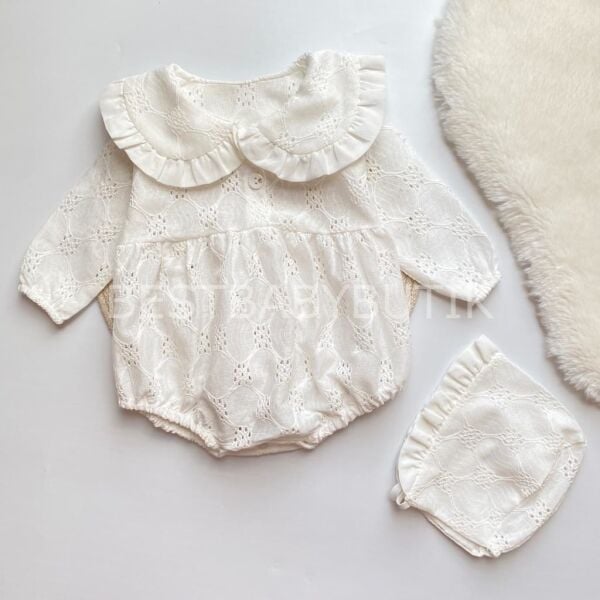 JASMİN FİSTO BEBE YAKA BERELİ ROMPER