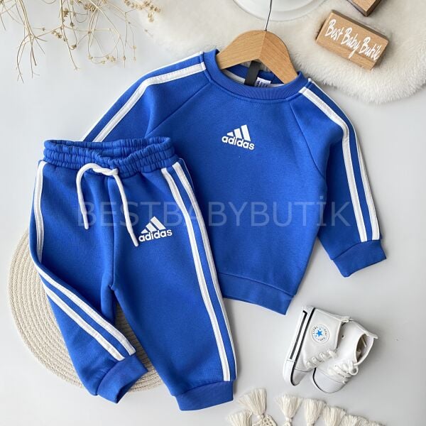 ADİDAS YAZI BASKILI A KALİTE EŞOFMAN TAKIMI -ŞARDONLU-