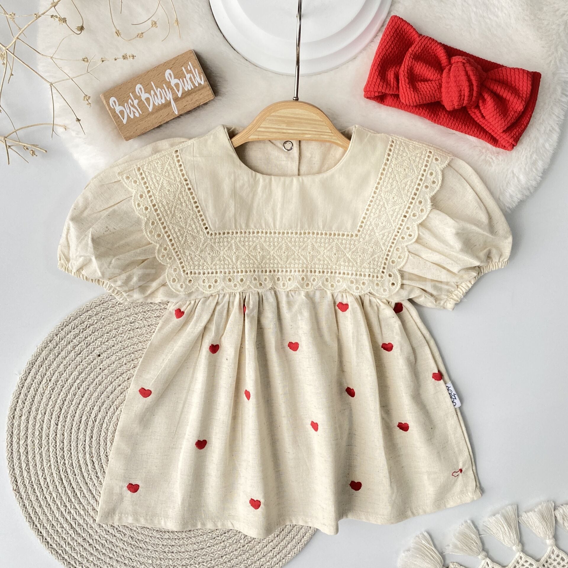 Lovely Kalpli Yaka Detaylı Elbise 3-6 AY