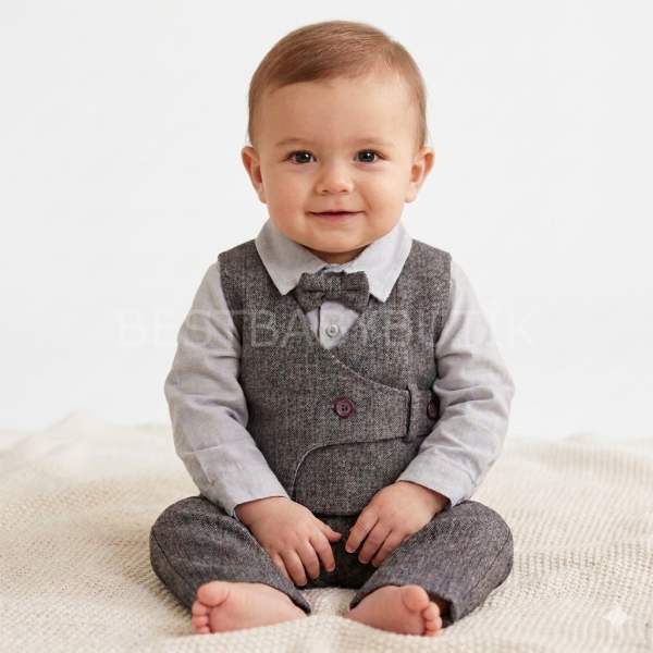 Papyon ve Yelekli 3’Lü Takım (DAR KALIP) 6-9 AY