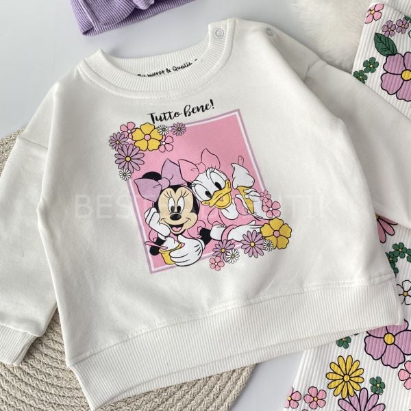 MİNNİE MAUSE BAHAR ÇİÇEKLERİ İSPANYOL PAÇA 2’Lİ TAKIM