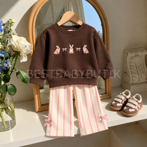 Meyve Nakışlı Bol Pantolonlu Pinterest Takım