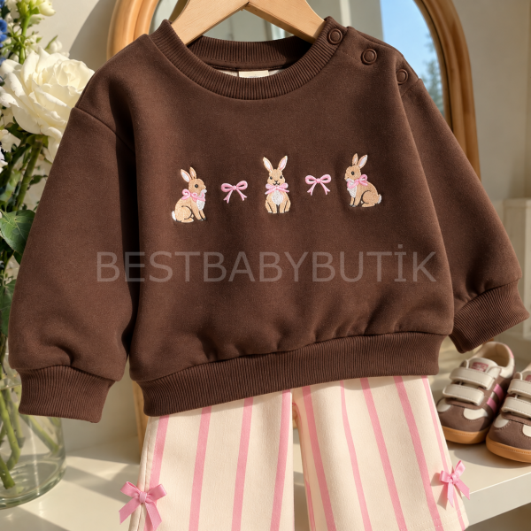 Meyve Nakışlı Bol Pantolonlu Pinterest Takım 12-18 AY