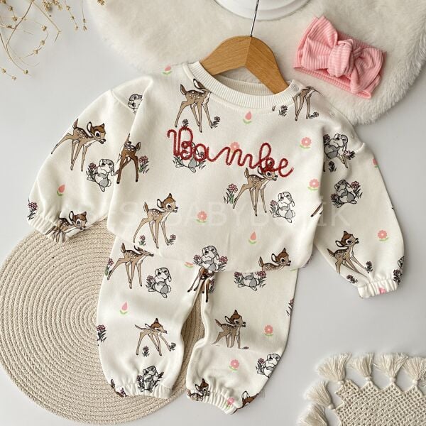Bambi Baskılı Oversize 2’Li Takım