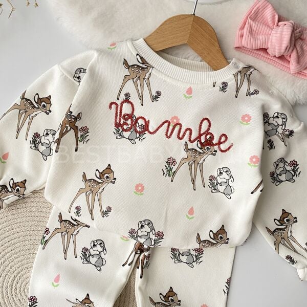 Bambi Baskılı Oversize 2’Li Takım