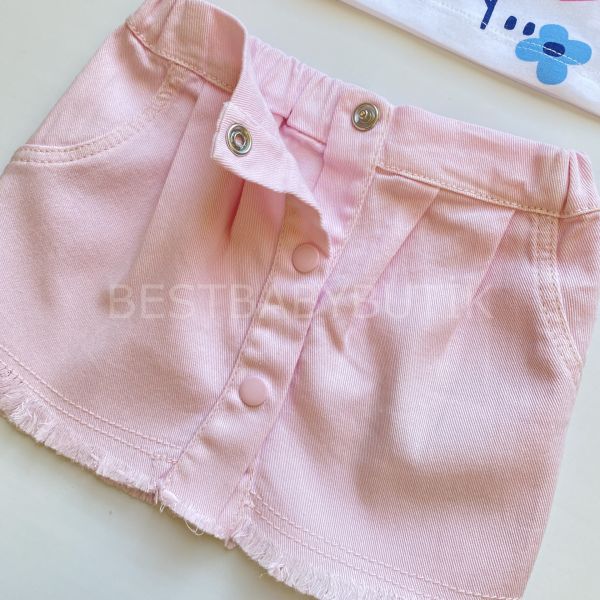 KALPLİ BASKI DETAYLI CROP VE ETEĞİ