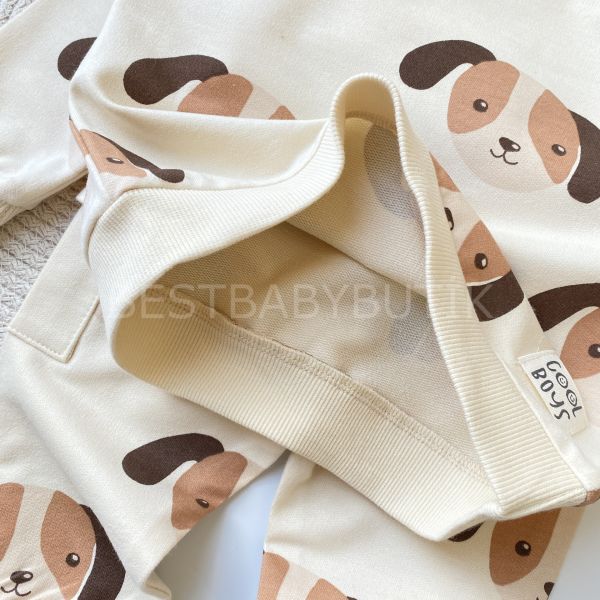 SEVİMLİ KÖPEKCİK DETAYLI KARGO CEPLİ 2’Lİ ALT ÜST TAKIM