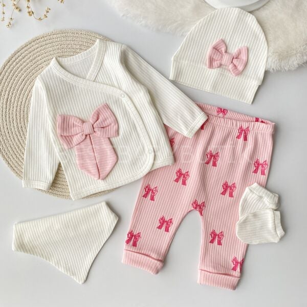 Fiyonklu Fitilli 5 Parça Hastane Çıkışı Seti